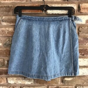 CROSSROADS Vintage Women’s Jean Denim Wrap Skort 12